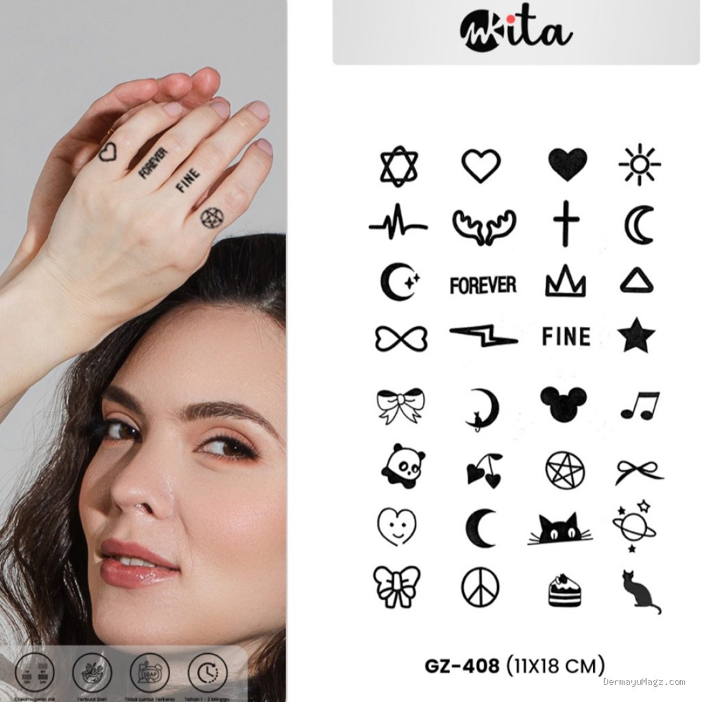 Photo by shopee.co.id - Ide Desain Tato Sementara yang Aesthetic untuk Anak Muda