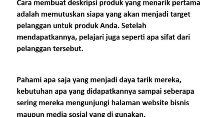 Photo by id.scribd.com - Panduan Menulis Deskripsi Produk yang Menarik dan Konversif