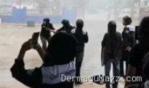Rayakan Ultah di Mako Damkar Indramayu, Aksi Mahasiswa Bawa Tumpeng Jadi Sorotan