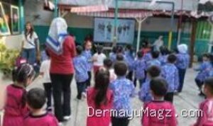 TK Beringin Haurgeulis Terapkan Pola Hidup Sehat Melalui Senam Pagi