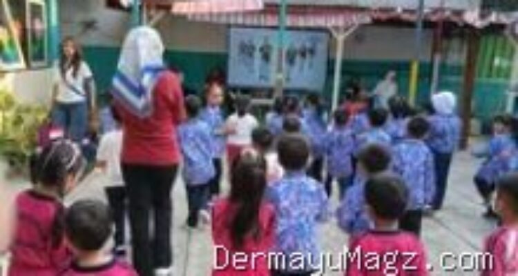 TK Beringin Haurgeulis Terapkan Pola Hidup Sehat Melalui Senam Pagi