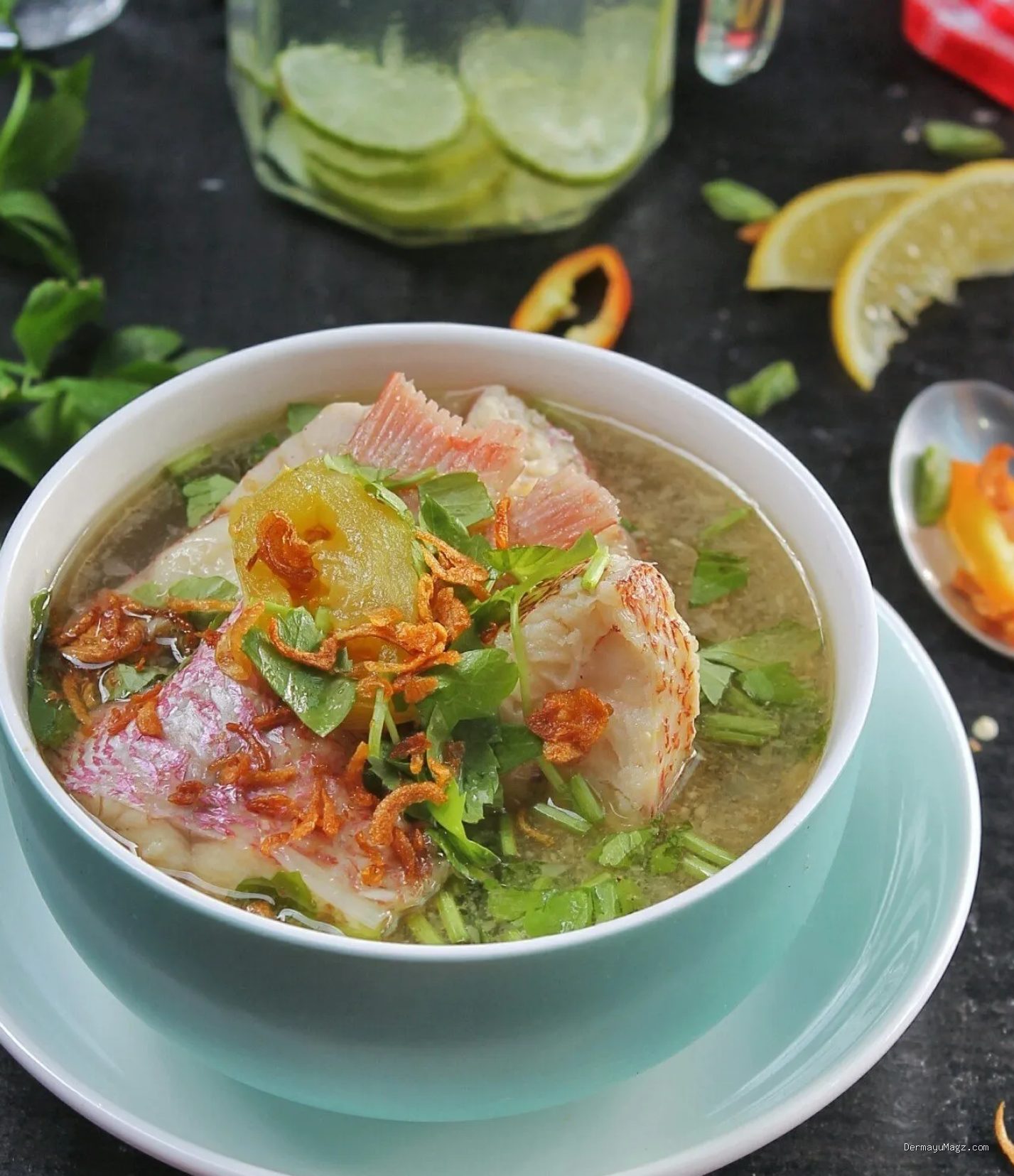 Racikan Sup Ikan Kakap Kuah Kuning Asam Tanpa Santan Rendah Kolesterol