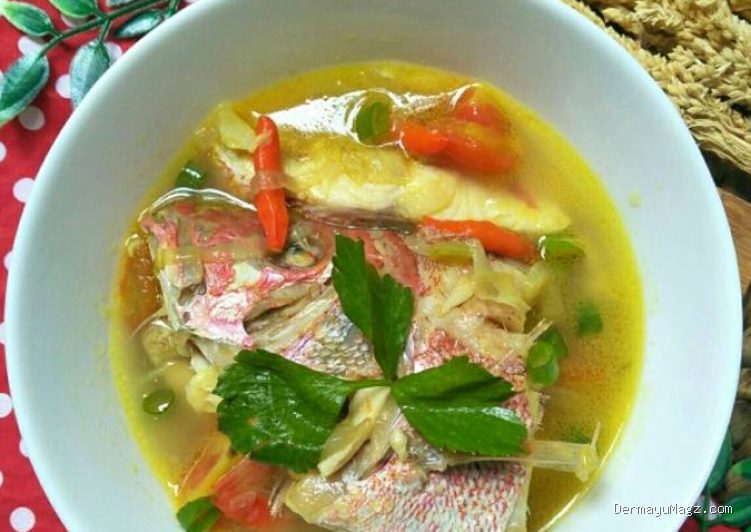 Racikan Sup Ikan Kakap Kuah Kuning Asam Tanpa Santan Rendah Kolesterol